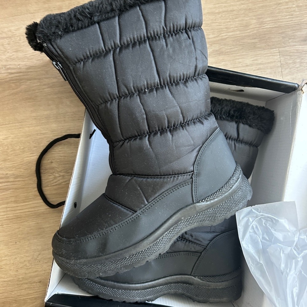 Women's Black Winter Boots Fashionva
